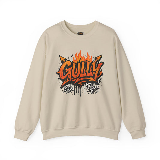 Gully Graff Black Flame Crew Neck T-Shirt