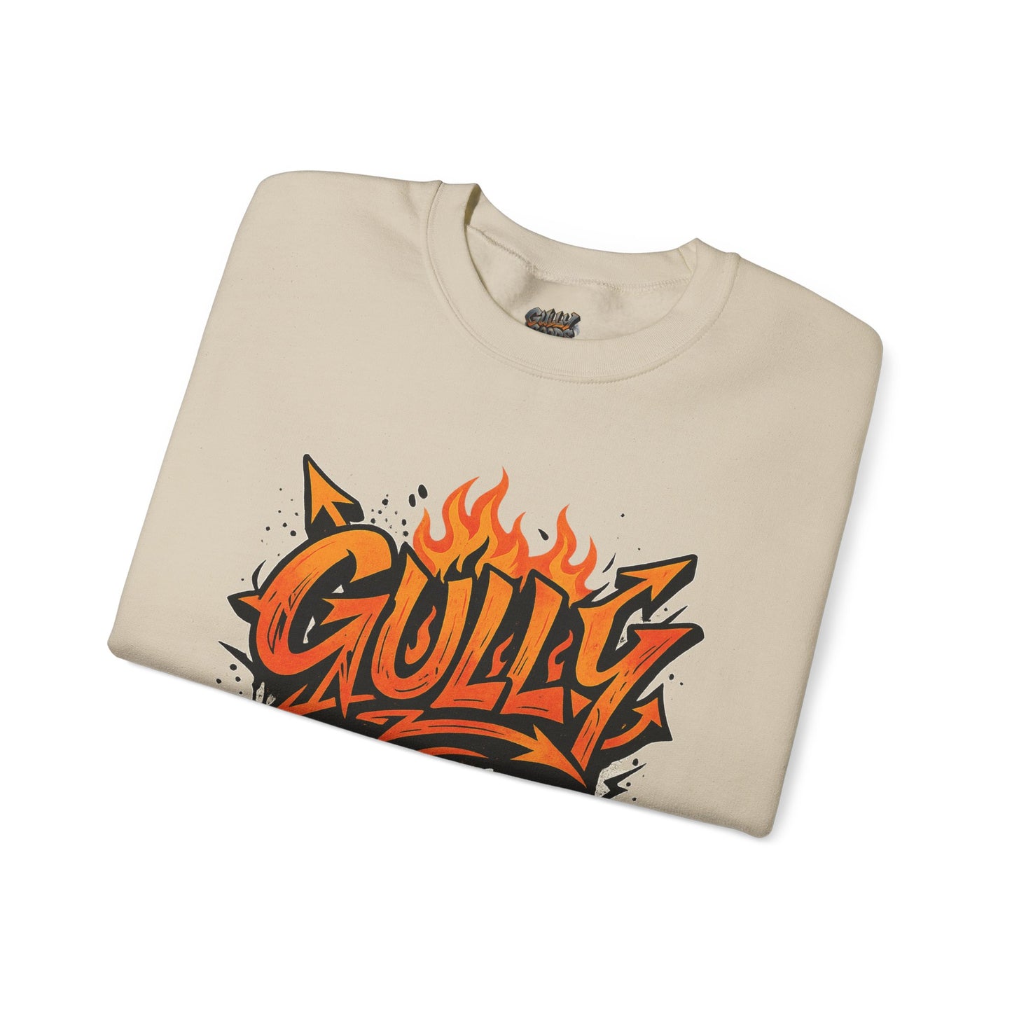 Gully Graff Black Flame Crew Neck T-Shirt