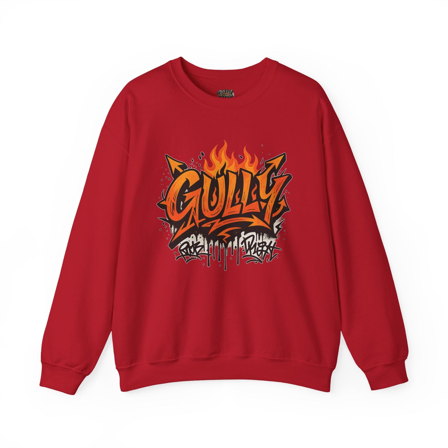 Gully Graff Black Flame Crew Neck T-Shirt