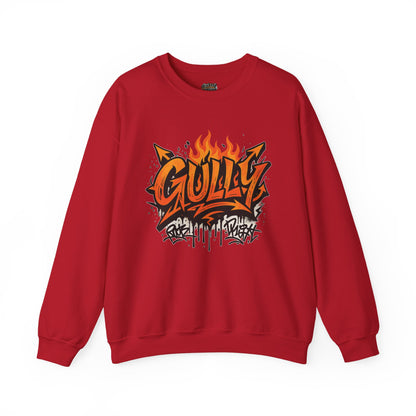 Gully Graff Black Flame Crew Neck T-Shirt