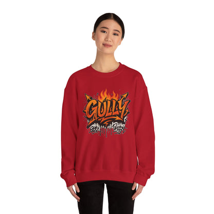 Gully Graff Black Flame Crew Neck T-Shirt